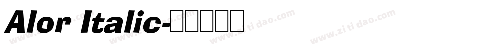 Alor Italic字体转换